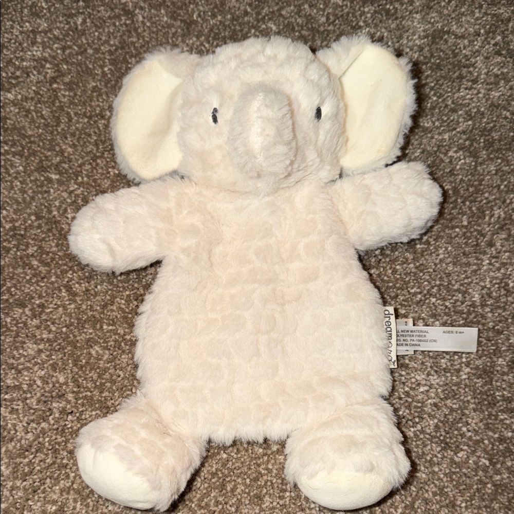 DREAM GRO Plush Elephant Lovey Best Friend Buddy Baby Toy Crinkle Noise